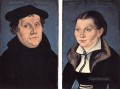 Díptico Con Los Retratos De Lutero Y Su Esposa Renacentista Lucas Cranach El Viejo